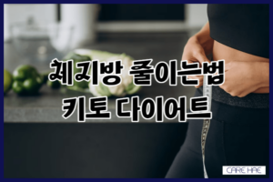 체지방 줄이는법 키토다이어트로 건강하게 다이어트하기