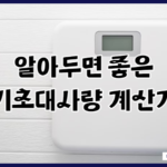 기초대사량 계산기로 정확한 에너지 섭취 파악하기,식단 조절의 핵심