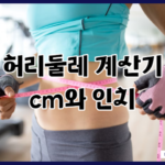 허리둘레 계산기 cm, 인치 상체사이즈 재는법 알아보기