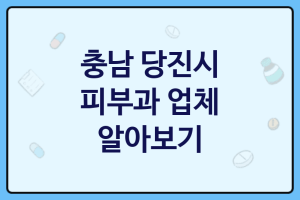 충남 당진시 피부과 대표 피부과 추천 3곳, 피부스케일링, 피부미용, 콜라겐