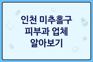 인천 미추홀구 피부과 괜찮은 피부과 추천 TOP3, 피부한방, 피부영양, 필러