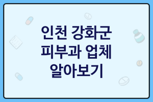 인천 강화군 피부과 좋은 피부과 추천 1가지, 피부관리샵, 피부관리샵, 에스테틱